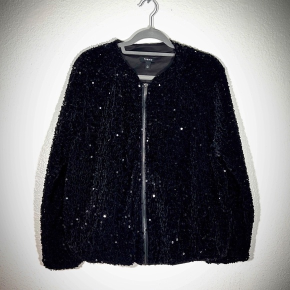 Torrid Sequin Jacket Size 1 EXCELLENT CONDITION - Picture 1 of 5